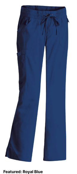 Scrubs Bottom - Ladies Knit Waist Flare Leg Pant (no embroidery)