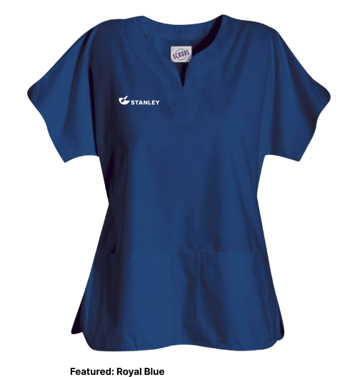 Scrub Top - Ladies Y-Neck Tunic Top (Stanley)