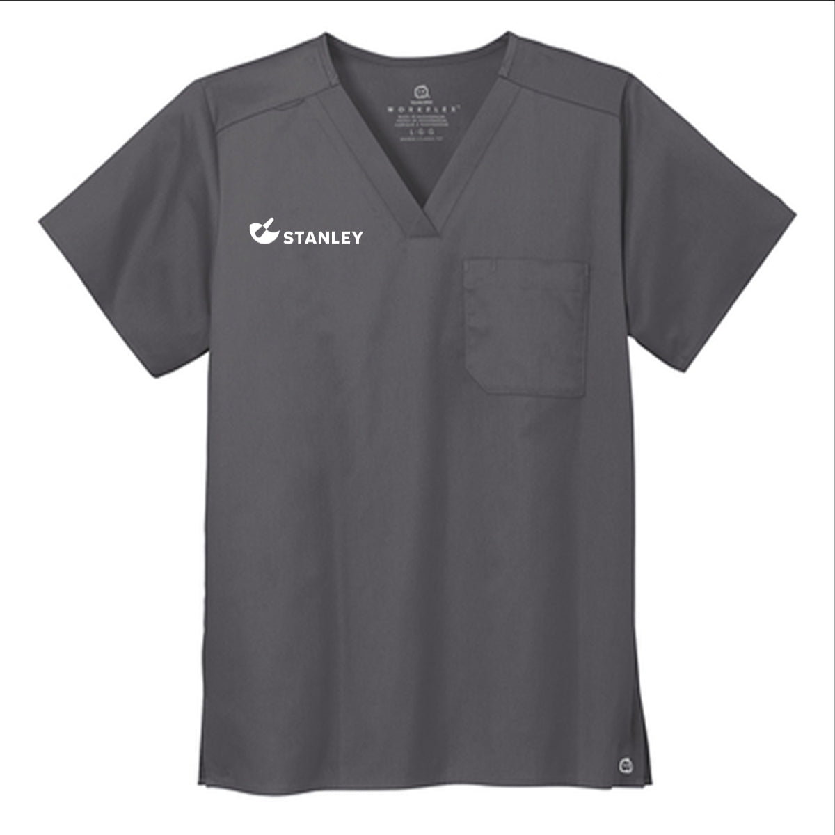 Wink® Unisex WorkFlex Chest Pocket V-Neck Top - Stanley