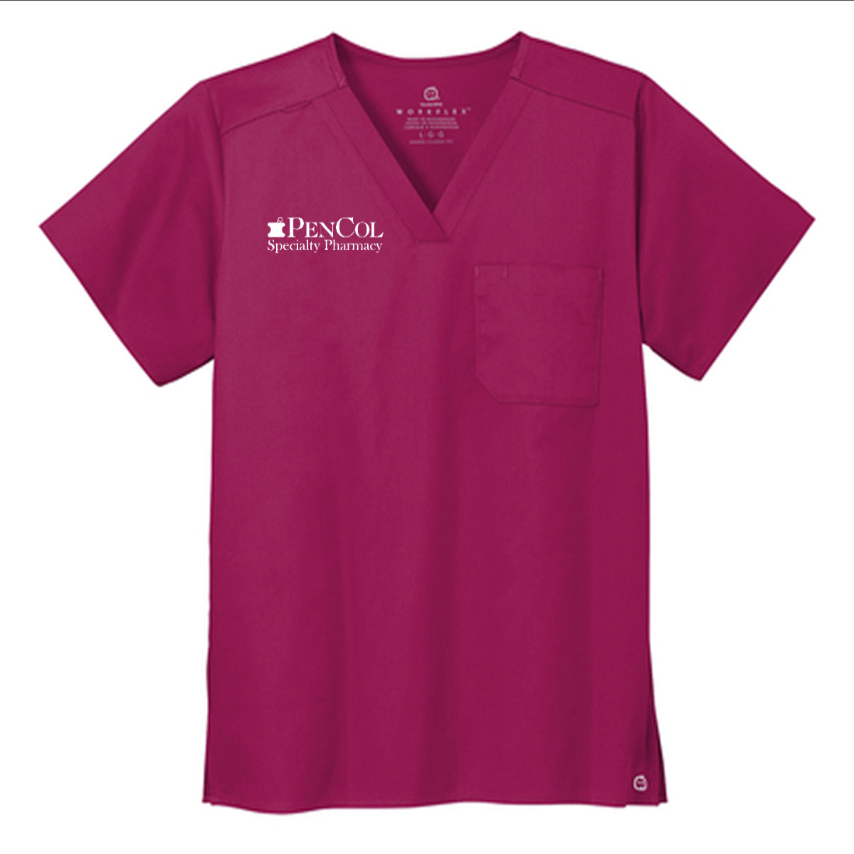 Wink® Unisex WorkFlex Chest Pocket V-Neck Top - PenCol