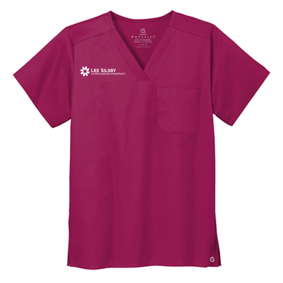 Wink® Unisex WorkFlex Chest Pocket V-Neck Top - Lee Silsby