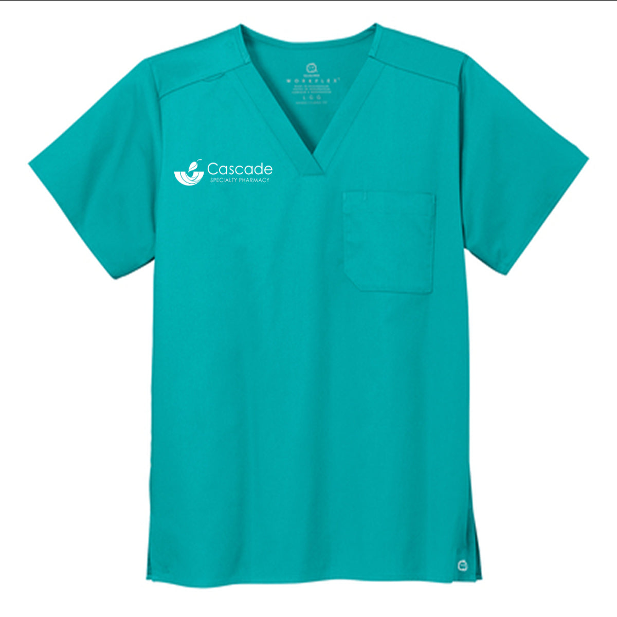 Wink® Unisex WorkFlex Chest Pocket V-Neck Top - Cascade