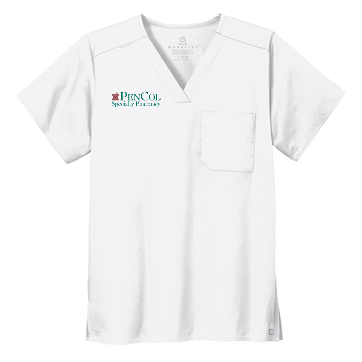 Wink® Unisex WorkFlex Chest Pocket V-Neck Top - PenCol