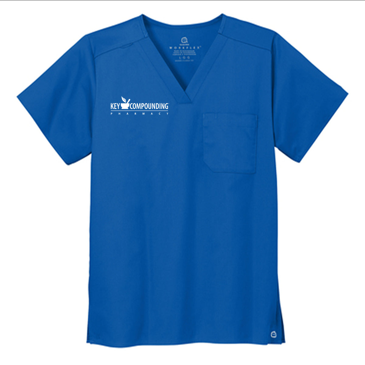 Wink® Unisex WorkFlex Chest Pocket V-Neck Top - Key Compounding