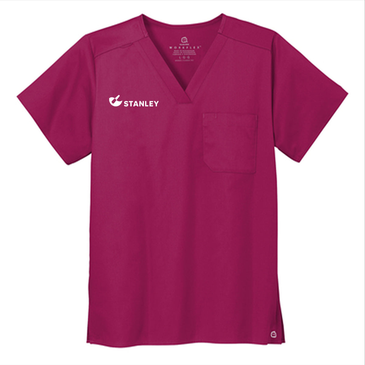 Wink® Unisex WorkFlex Chest Pocket V-Neck Top - Stanley