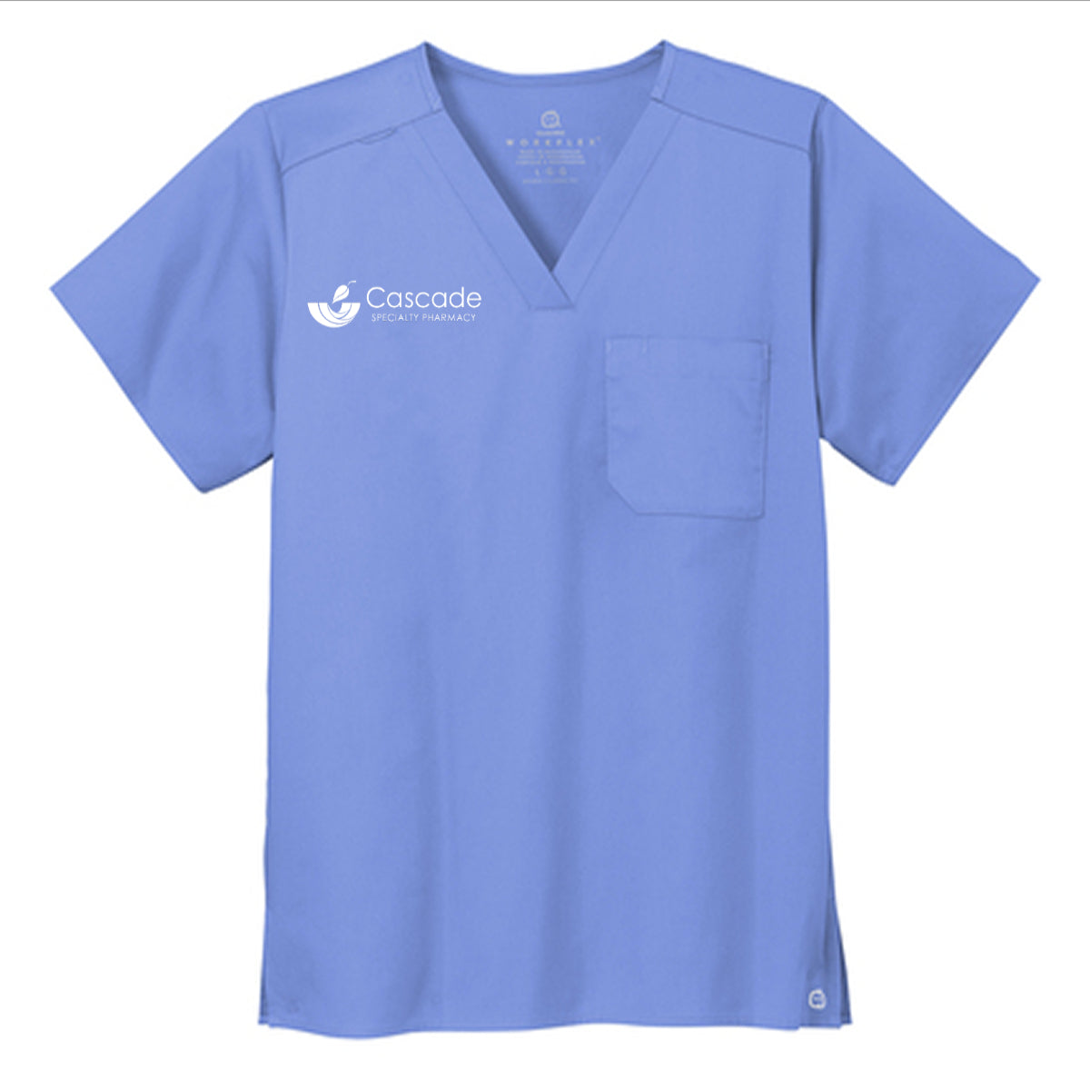 Wink® Unisex WorkFlex Chest Pocket V-Neck Top - Cascade