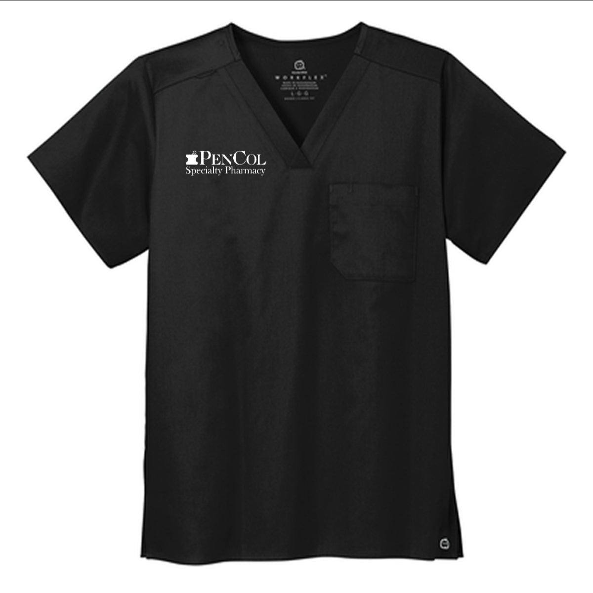 Wink® Unisex WorkFlex Chest Pocket V-Neck Top - PenCol