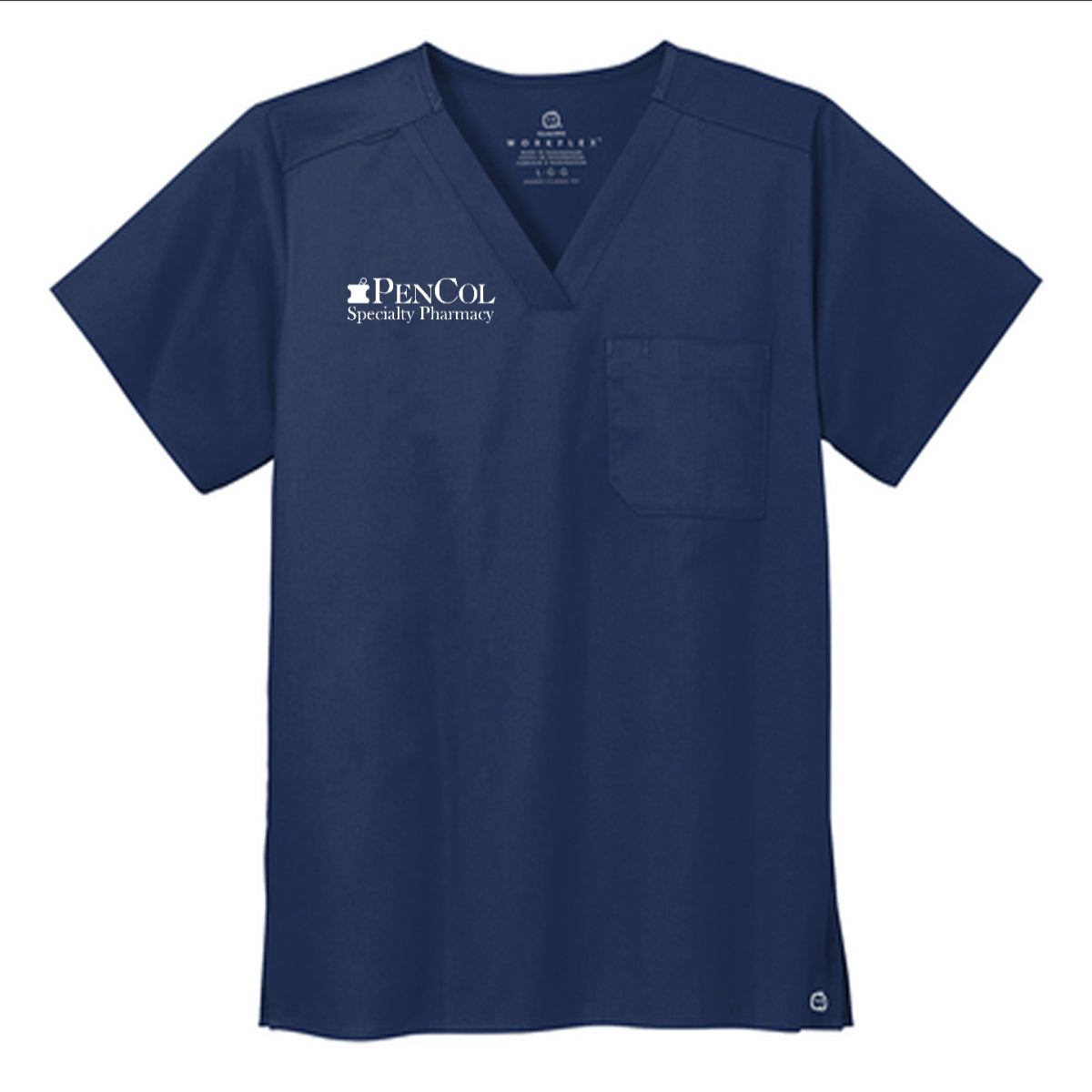 Wink® Unisex WorkFlex Chest Pocket V-Neck Top - PenCol