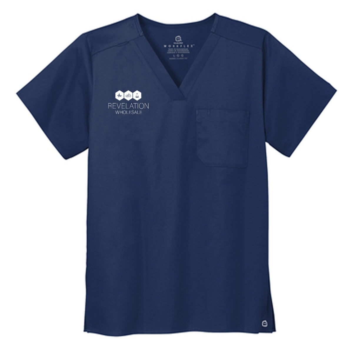 Wink® Unisex WorkFlex Chest Pocket V-Neck Top - Wholesale