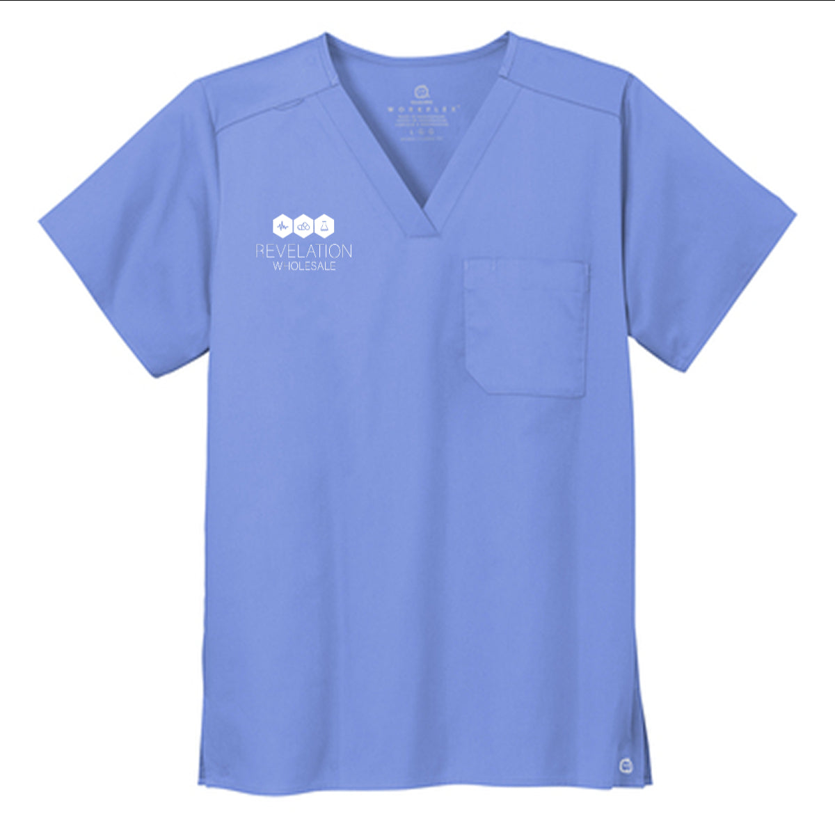 Wink® Unisex WorkFlex Chest Pocket V-Neck Top - Wholesale