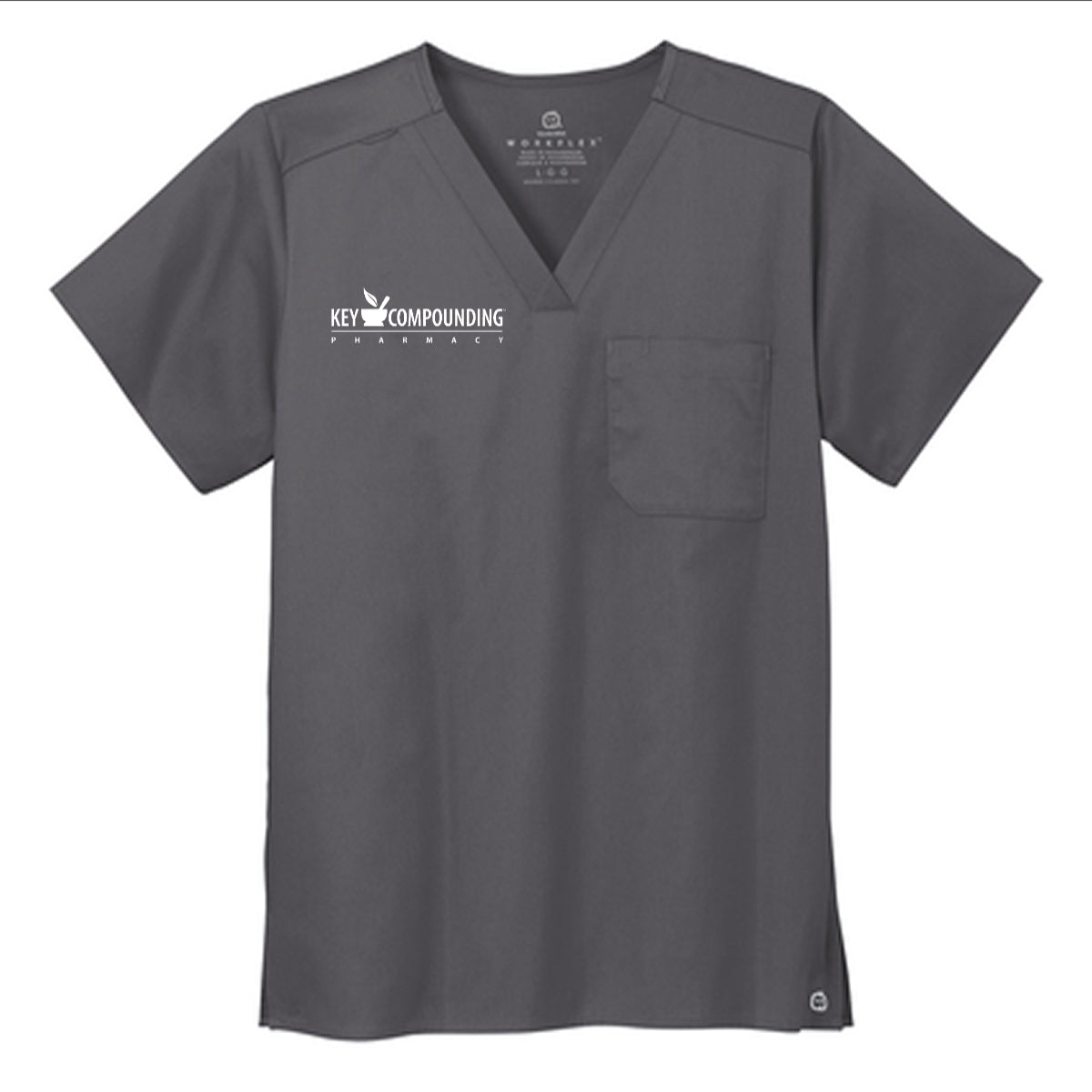 Wink® Unisex WorkFlex Chest Pocket V-Neck Top - Key Compounding