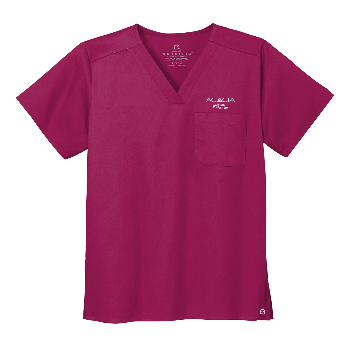 Wink® Unisex WorkFlex Chest Pocket V-Neck Top - Acacia