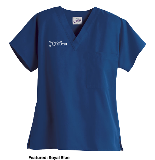 Scrub Top - Unisex 1-Pocket V-Neck Top (Austin Compounding)