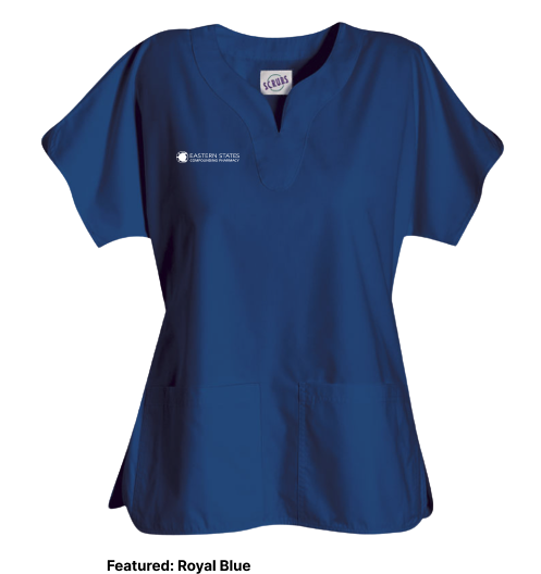 Scrub Top - Ladies Y-Neck Tunic Top (Eastern States)