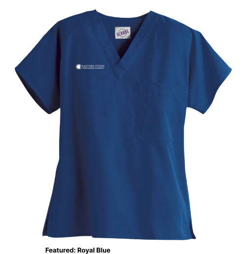 Scrub Top - Unisex 1-Pocket V-Neck Top (Eastern States)