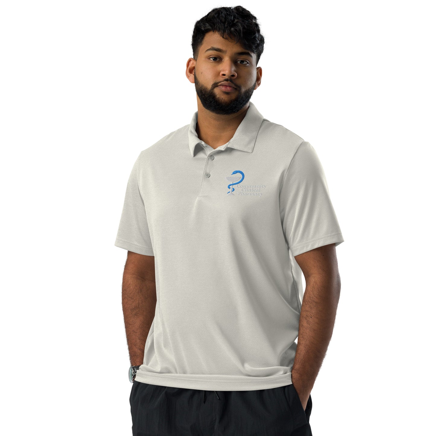 Adidas | Patterned Performance Polo - Community Clinical Pharmacy