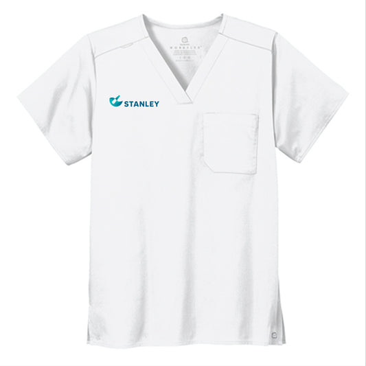 Wink® Unisex WorkFlex Chest Pocket V-Neck Top - Stanley