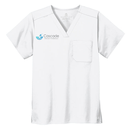 Wink® Unisex WorkFlex Chest Pocket V-Neck Top - Cascade
