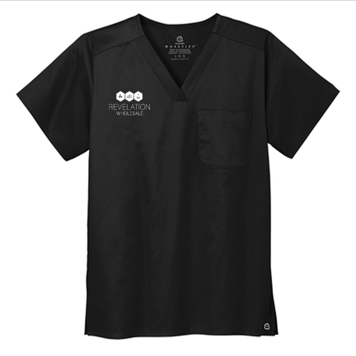 Wink® Unisex WorkFlex Chest Pocket V-Neck Top - Wholesale