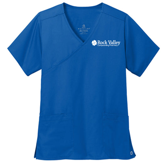 Wink® Women’s WorkFlex™ Mock Wrap Top - Rock Valley