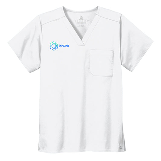 Wink® Unisex WorkFlex Chest Pocket V-Neck Top - RPC2B