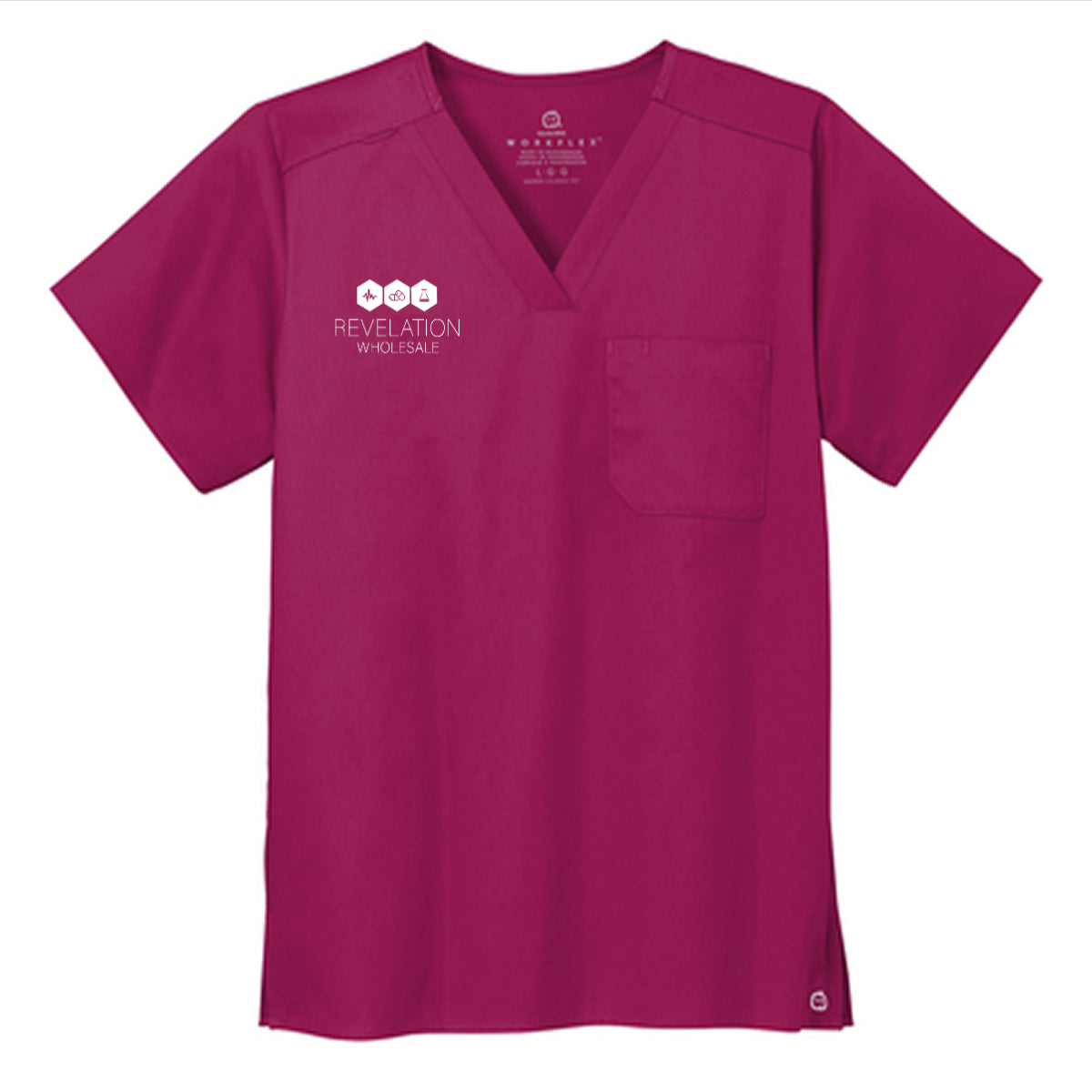 Wink® Unisex WorkFlex Chest Pocket V-Neck Top - Wholesale