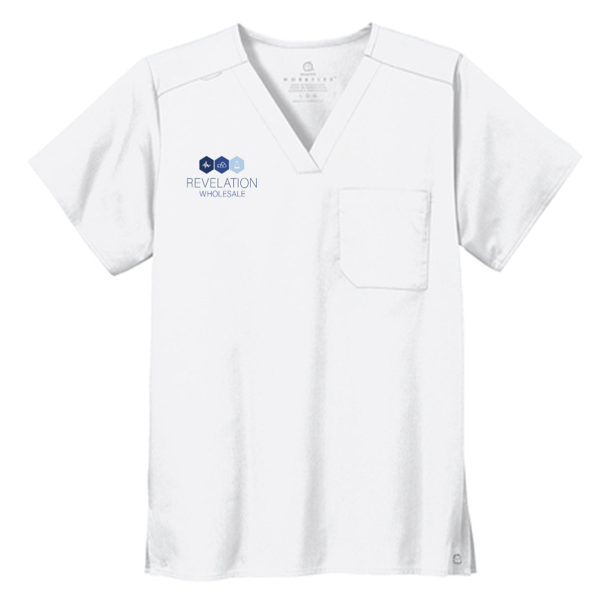 Wink® Unisex WorkFlex Chest Pocket V-Neck Top - Wholesale