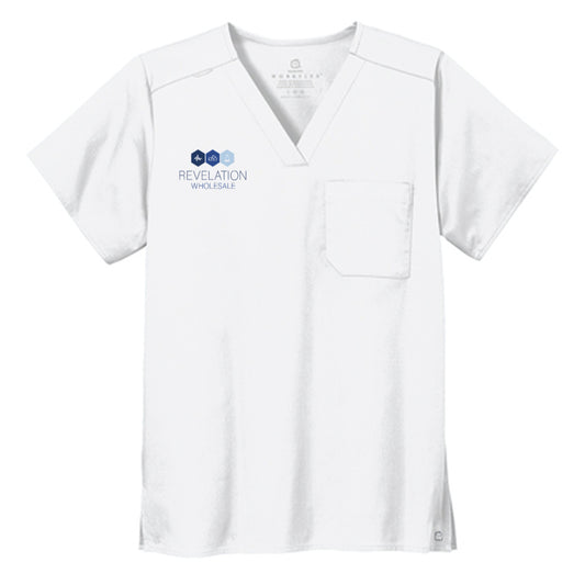 Wink® Unisex WorkFlex Chest Pocket V-Neck Top - Wholesale