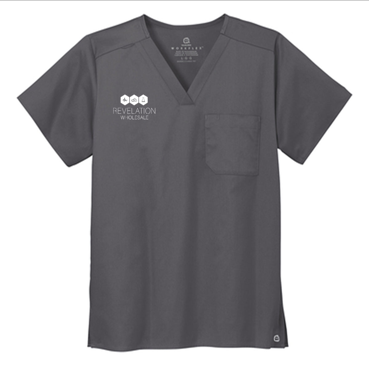 Wink® Unisex WorkFlex Chest Pocket V-Neck Top - Wholesale