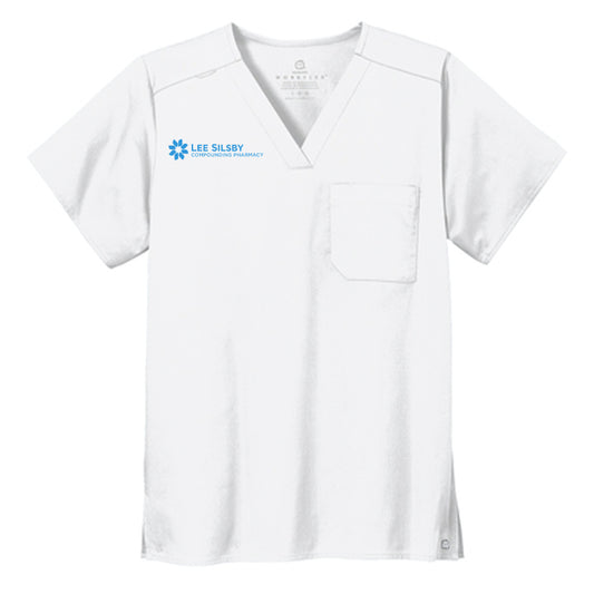 Wink® Unisex WorkFlex Chest Pocket V-Neck Top - Lee Silsby