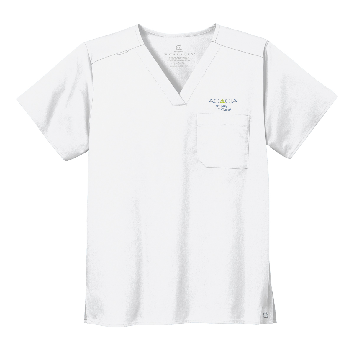 Wink® Unisex WorkFlex Chest Pocket V-Neck Top - Acacia
