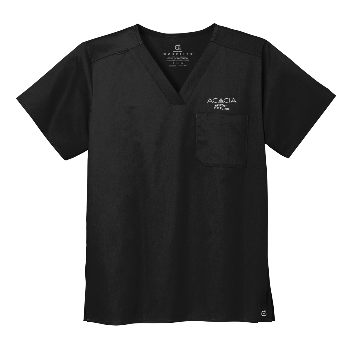 Wink® Unisex WorkFlex Chest Pocket V-Neck Top - Acacia
