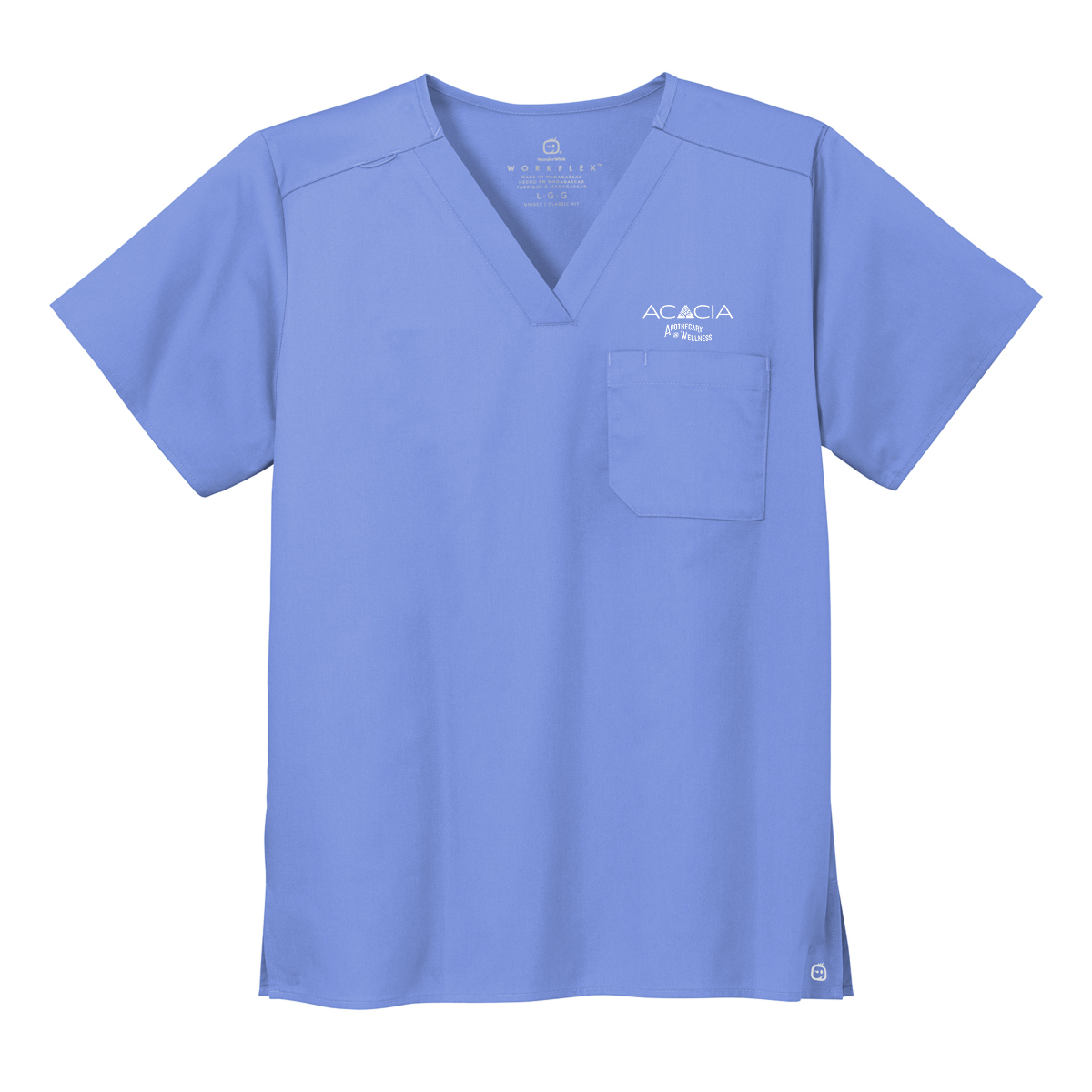 Wink® Unisex WorkFlex Chest Pocket V-Neck Top - Acacia