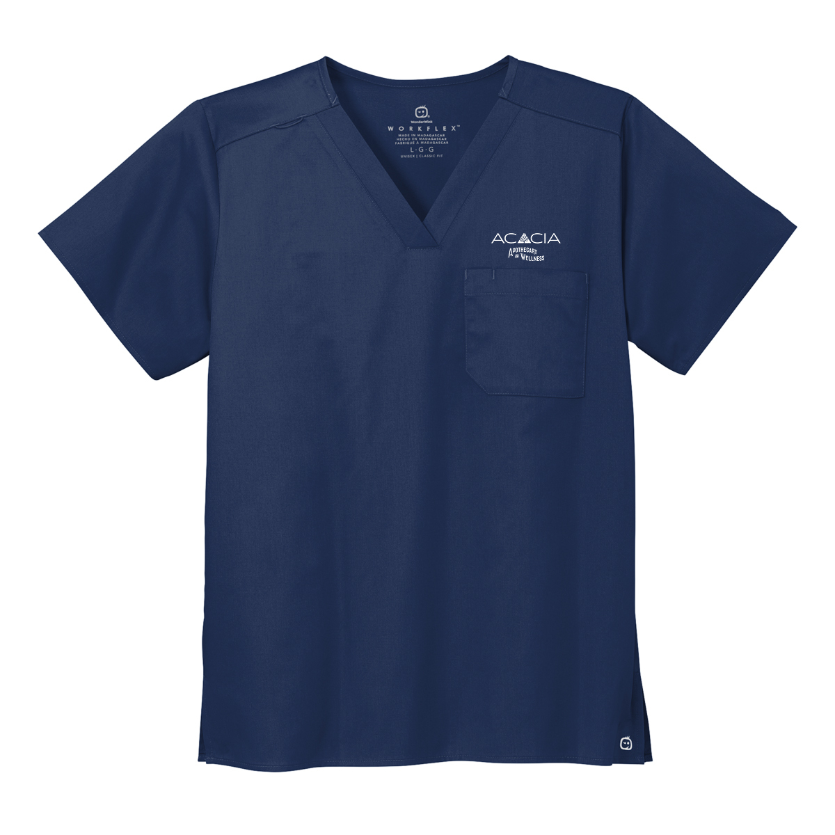 Wink® Unisex WorkFlex Chest Pocket V-Neck Top - Acacia