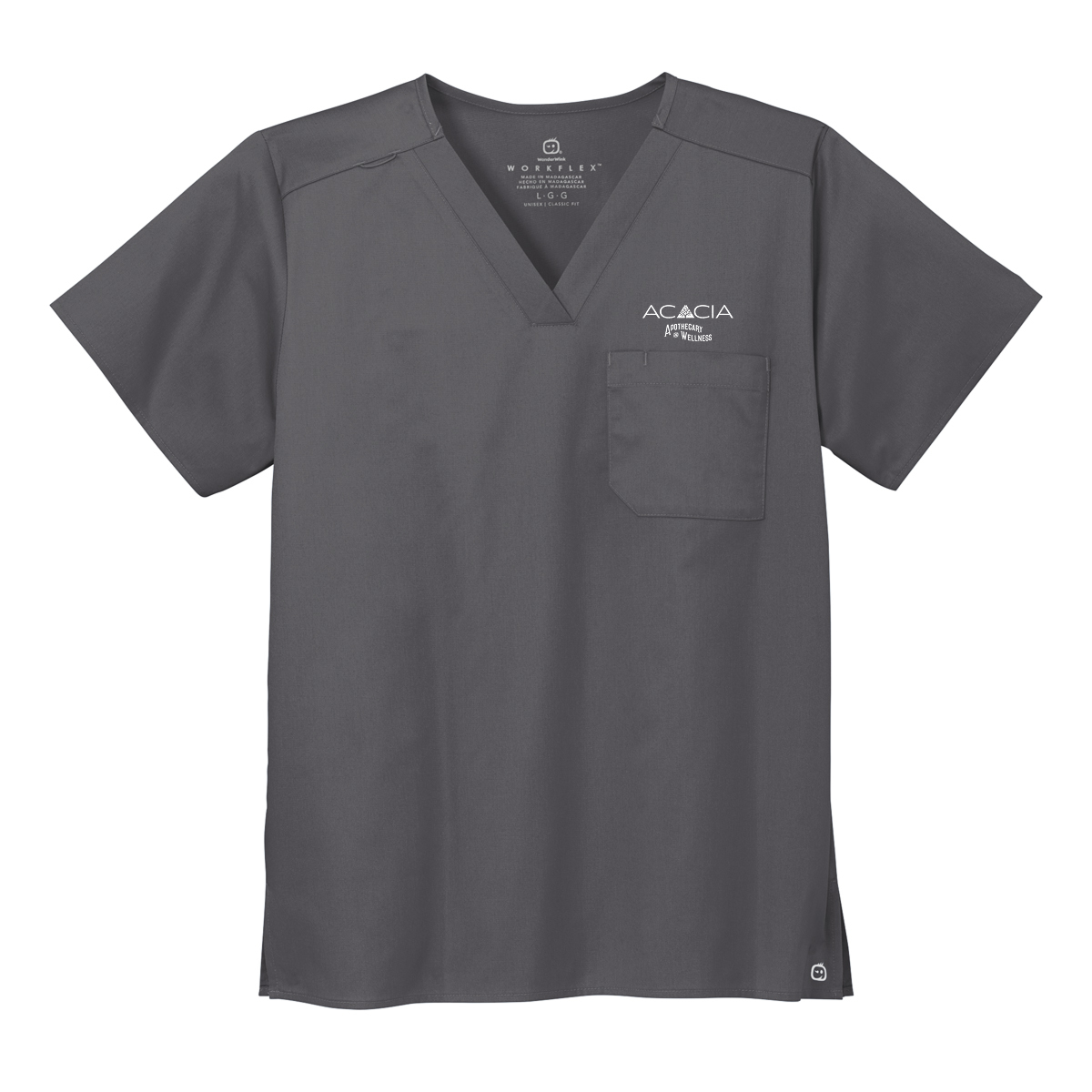 Wink® Unisex WorkFlex Chest Pocket V-Neck Top - Acacia