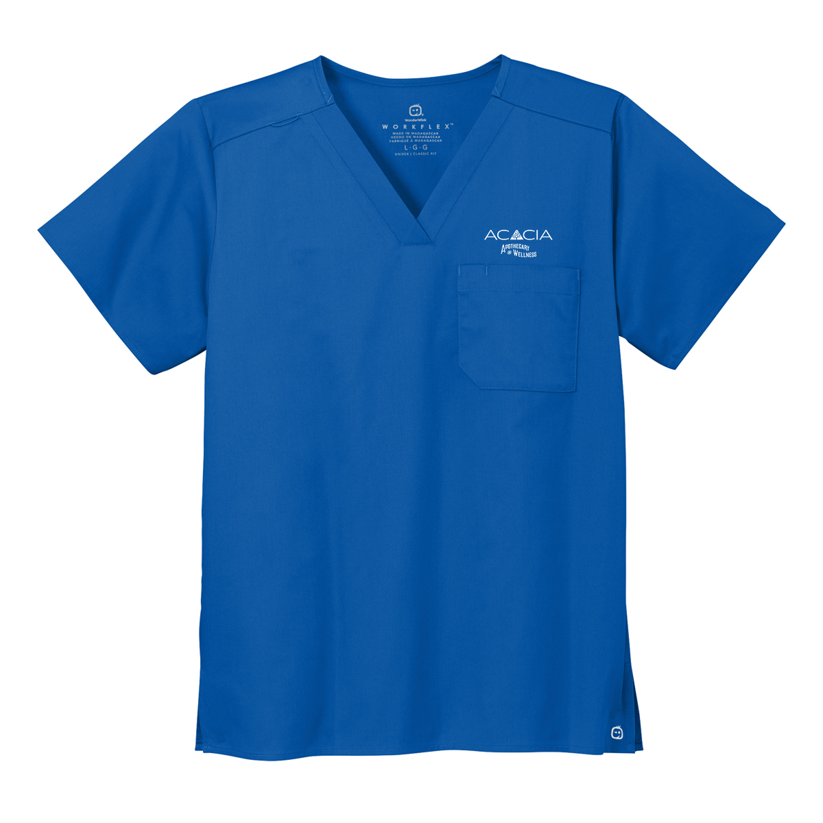 Wink® Unisex WorkFlex Chest Pocket V-Neck Top - Acacia