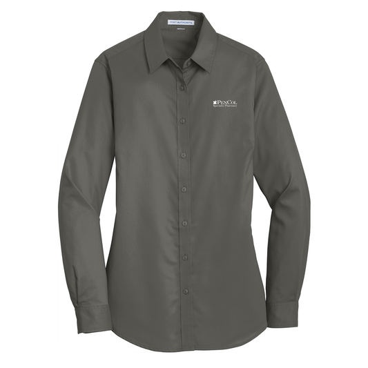 Port Authority® Women's SuperPro™ Twill Shirt - PenCol