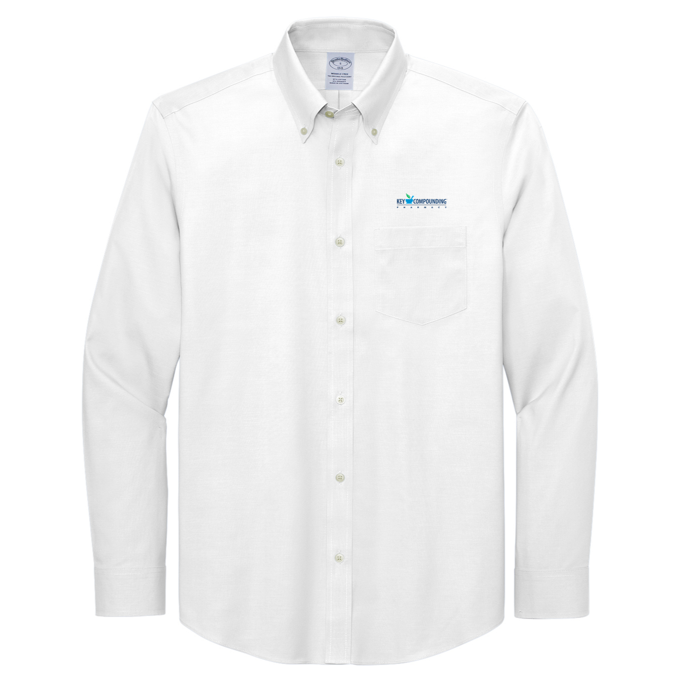 Brooks Brothers® Wrinkle-Free Stretch Pinpoint Shirt - Key Compounding